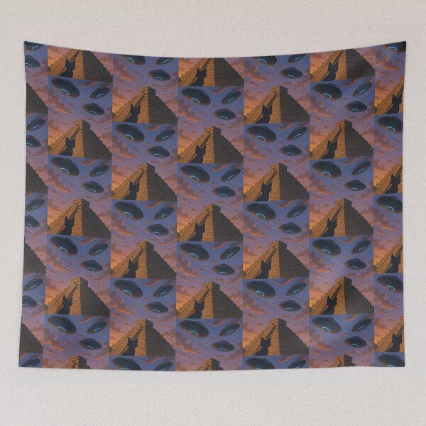 Item preview, mayan pyramid and ufo's designed and sold by Dogandesighn.