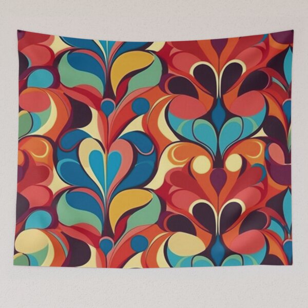 Item preview, 70s Retro Swirl Theme Pattern designed and sold by Lovemountain.
