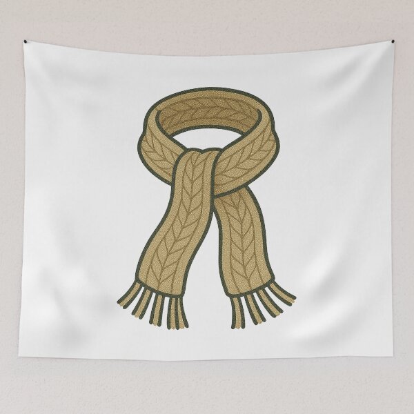 Item preview, Cozy Knit Scarf Illustration – Autumn Fall Fashion Art designed and sold by Vendeloc.