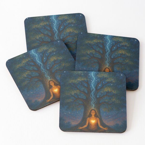 Item preview, Tree of Life Meditation – Golden Heart Glow  Art  designed and sold by AATGShop.