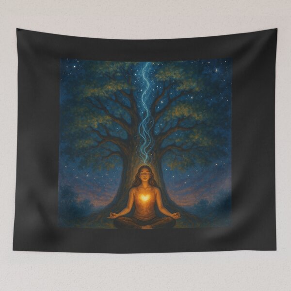 Item preview, Tree of Life Meditation – Golden Heart Glow  Art  designed and sold by AATGShop.