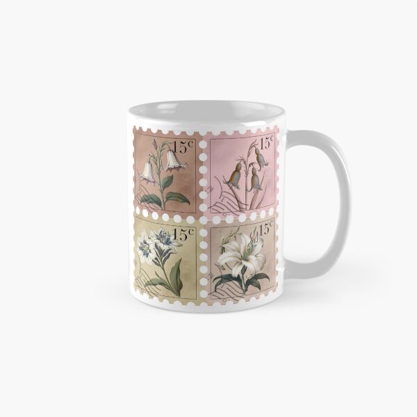Item preview, Four Vintage Flower Stamps designed and sold by arteena.