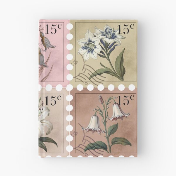 Item preview, Four Vintage Flower Stamps designed and sold by arteena.