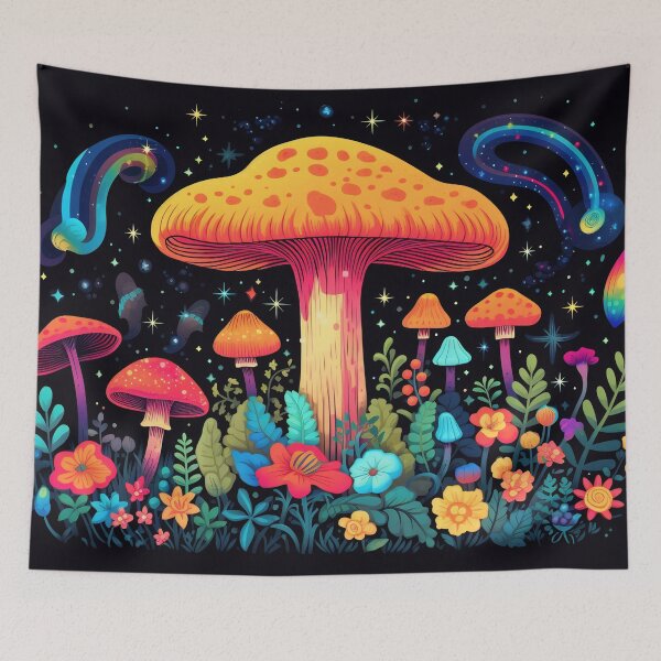 Item preview, Cosmic mushroom garden designed and sold by anytka.