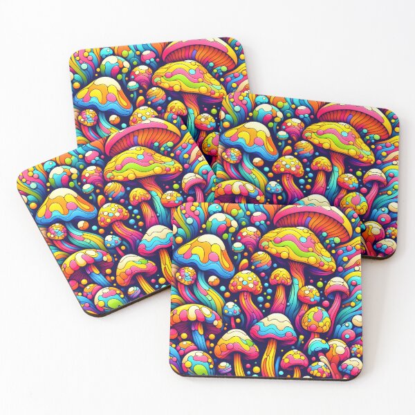Item preview, Psychedelic Lisa Frank Style Mushroom Sticker designed and sold by Travelcases.