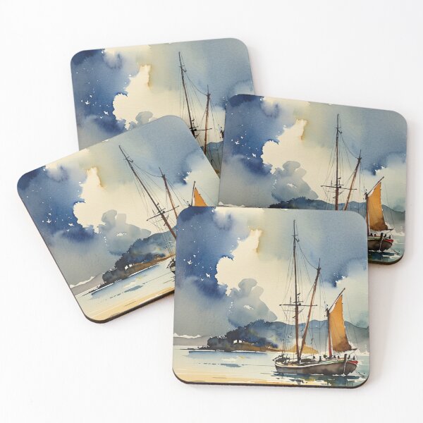 Item preview, Setting off from Dartmouth2（watercolour + AI） designed and sold by artsmeow.