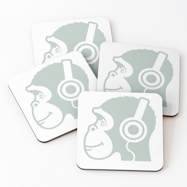 Item preview, Groovin’ Gorilla – Minimal DJ Ape with Headphones designed and sold by RKNTdesigns.