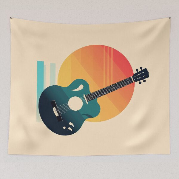 Item preview, Guitar on colorful backdrop designed and sold by anytka.