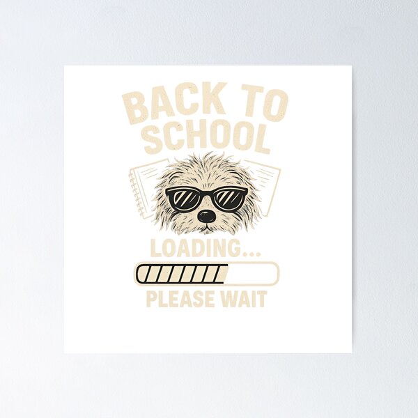 Item preview, Back to School – Funny Pup in Sunglasses Loading Graphic designed and sold by Jack’s Shirts Craft.