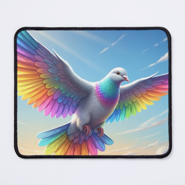 Item preview, Rainbow dove in flight  designed and sold by GingaDesigns.