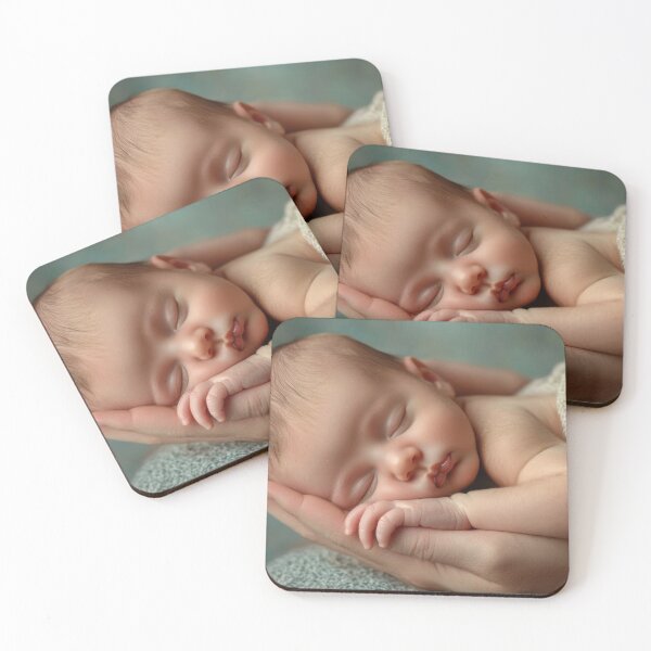 Item preview, Newborn peacefully sleeping in hands designed and sold by anytka.