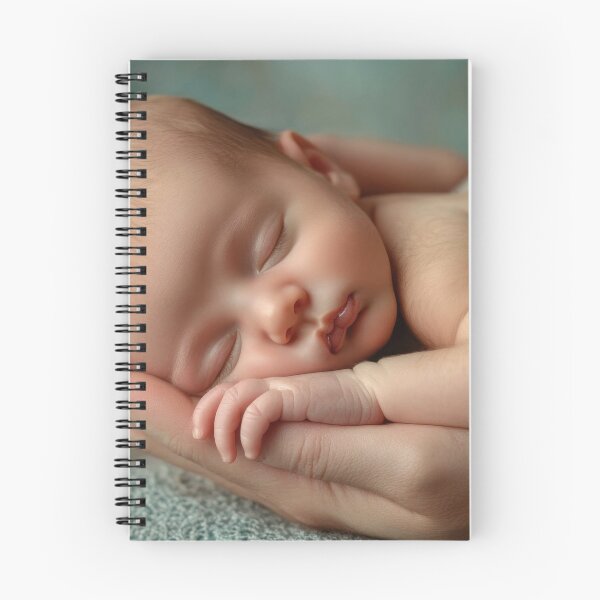 Item preview, Newborn peacefully sleeping in hands designed and sold by anytka.