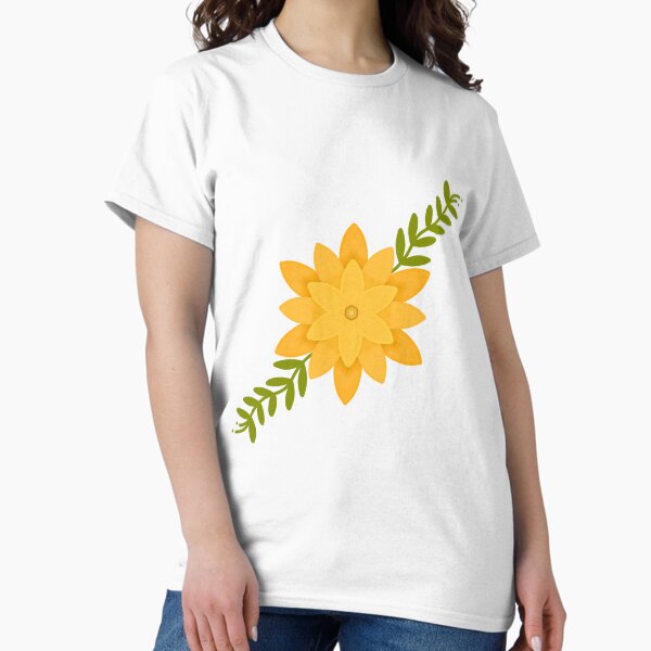 Item preview, Yellow Flower With Green Leaves Vine designed and sold by SupriyaArtwork.