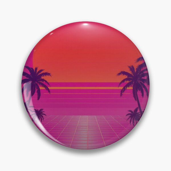Artikelvorschau, Synthwave Sommer Retro 80er Neon Landschaften 372 entworfen und verkauft von Benito Del Ray.