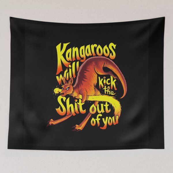 Item preview, Kangaroos will kick the sh*t out of you! designed and sold by Vintage Designs +.