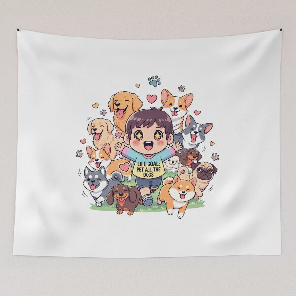Item preview, Life Goal: Pet all the dogs designed and sold by ericvonberner.