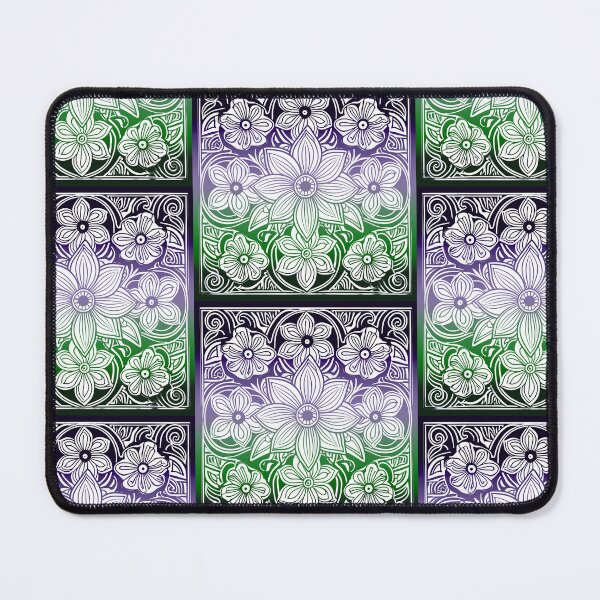 Item preview, Batik Flowers Suffragette colors designed and sold by AuroraXGreen.