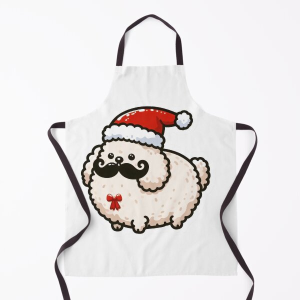 Item preview, Funny Fluffy Poodle with Santa Hat and Mustache designed and sold by rymarenko.