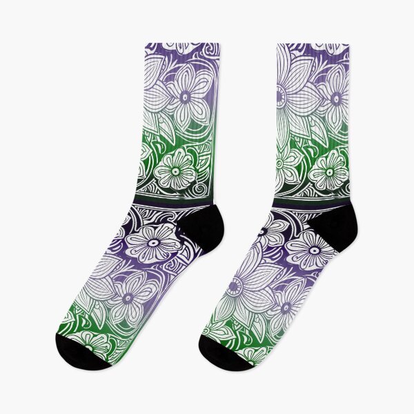Item preview, Batik Flowers Suffragette colors designed and sold by AuroraXGreen.