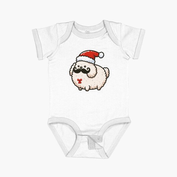 Item preview, Funny Fluffy Poodle with Santa Hat and Mustache designed and sold by rymarenko.
