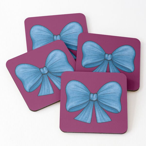 Item preview, Blue bow on burgundy background designed and sold by Cherevan.