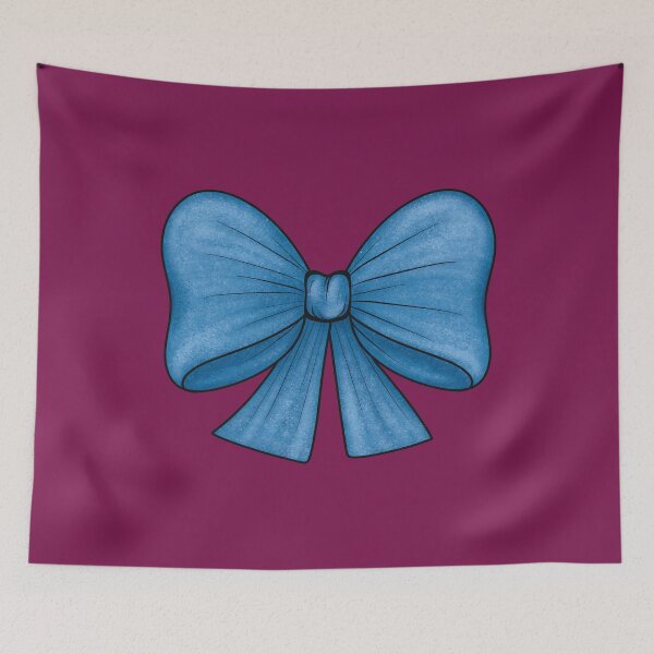 Item preview, Blue bow on burgundy background designed and sold by Cherevan.