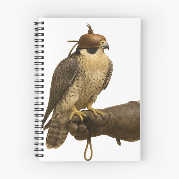 Artikelvorschau, Falke auf Falknerhandschuh mit Kapuze – Realistische Greifvogel-Illustration entworfen und verkauft von © Zenscape Studio 2025.