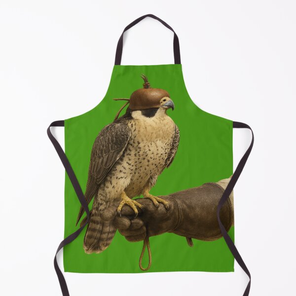 Item preview, Falcon on Falconer’s Glove with Hood – Realistic Bird of Prey Illustration designed and sold by © Zenscape Studio 2025.