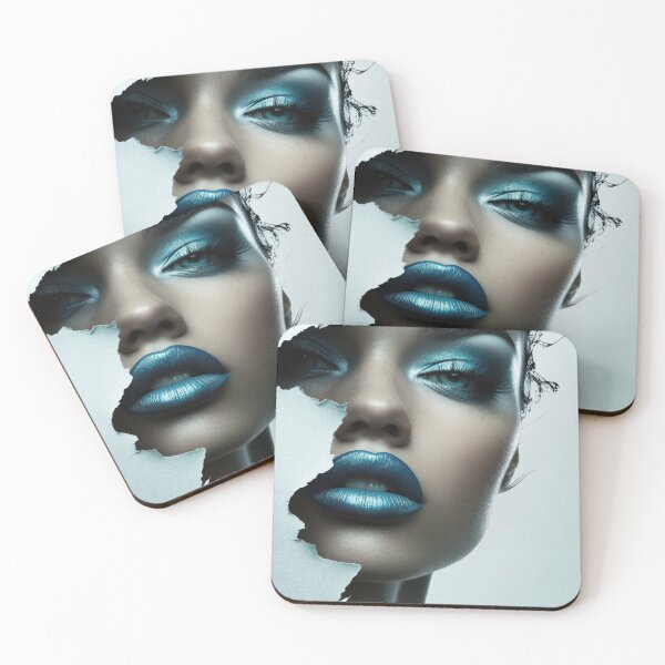 Item preview, Unique makeup art with blue tones designed and sold by anytka.