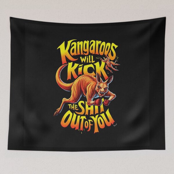 Item preview, Kangaroos will kick the sh*t out of you! designed and sold by Vintage Designs +.