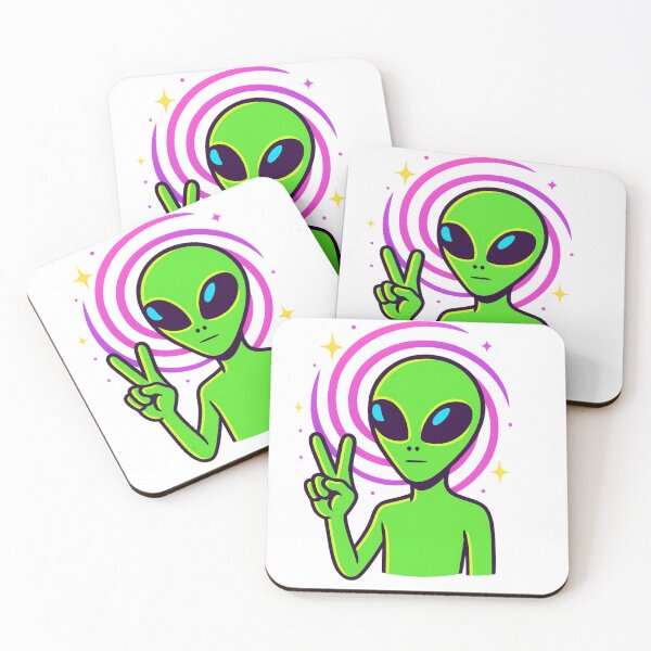 Item preview, Neon Alien Peace Sign | Cosmic Vibes Only designed and sold by OnPointOutfits.