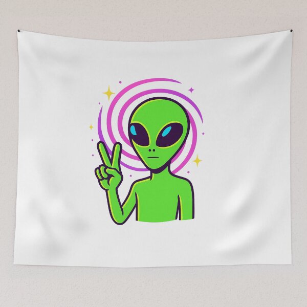 Item preview, Neon Alien Peace Sign | Cosmic Vibes Only designed and sold by OnPointOutfits.