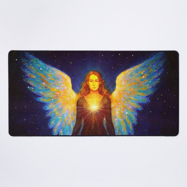 Item preview, Spiritual Shining Angel at Night by the Lake designed and sold by AD-Digital-Art.