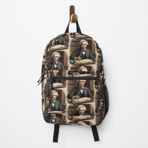 Item preview, Mark Twain vintage etching style portrait art designed and sold by Vintage Designs +.