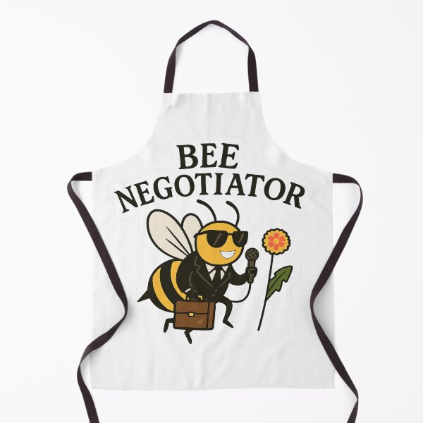 Item preview, Bee Negotiator – Funny Sticker for Nature & Pun Lovers designed and sold by Collins Design.