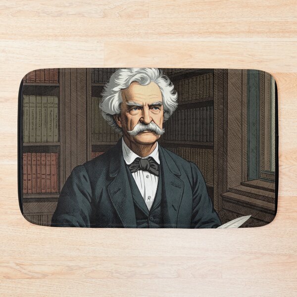 Item preview, Mark Twain vintage etching style portrait art designed and sold by Vintage Designs +.