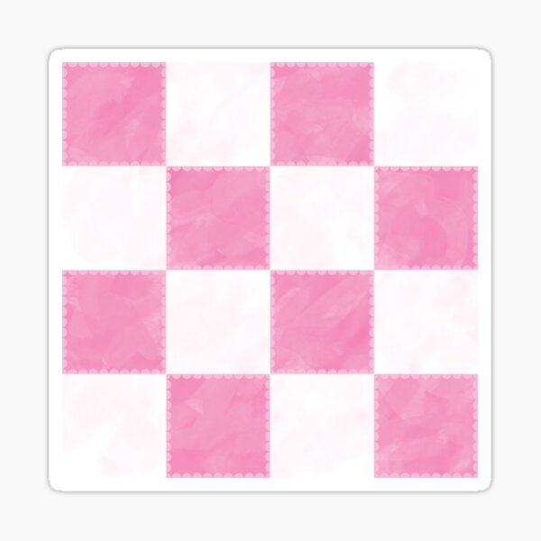 Item preview, Bubble Gum Pink Painted Gingham Checkerboard, Retro Design designed and sold by Angela Dow.