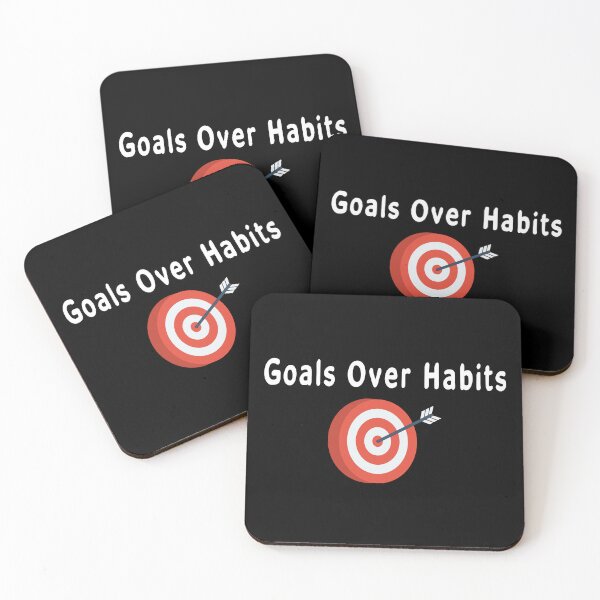Item preview, Goals Over Habits - White text designed and sold by Pokeytank.
