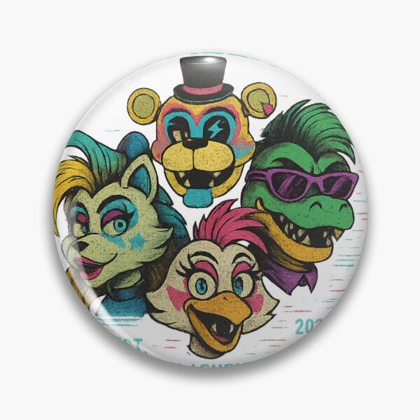Item preview, FNAF Mega Pizzaplex Survivors Club – Glamrock Freddy Horror Game Design designed and sold by yassermarz.