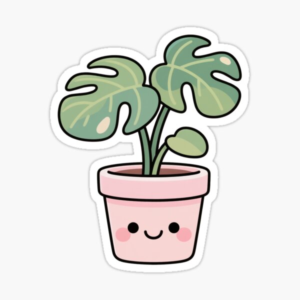 Item preview, Kawaii Monstera Plant designed and sold by 2rose.
