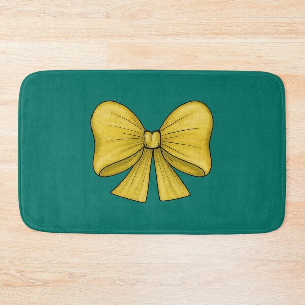 Item preview, Yellow bow on a dark turquoise background designed and sold by Cherevan.