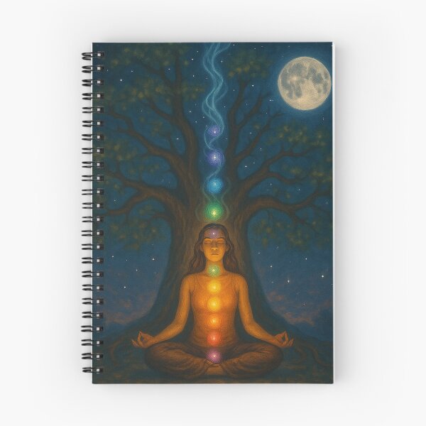 Item preview, Chakra Moon Alignment – Mystical Meditation Art for Manifestation designed and sold by AATGShop.
