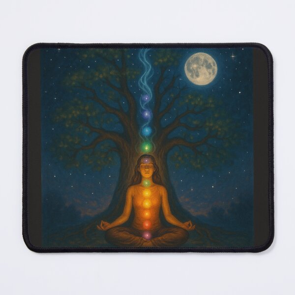 Item preview, Chakra Moon Alignment – Mystical Meditation Art for Manifestation designed and sold by AATGShop.