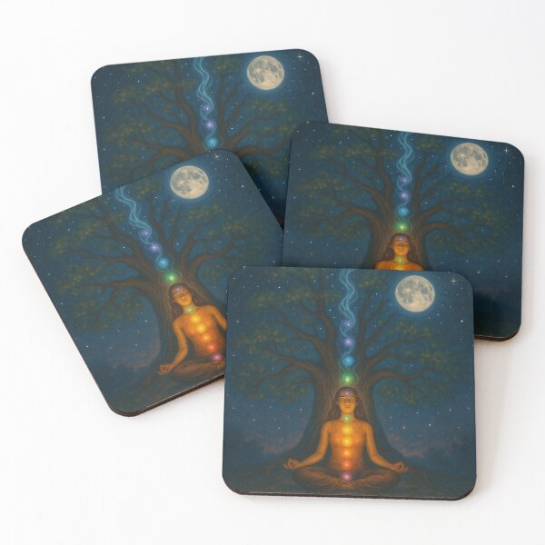 Item preview, Chakra Moon Alignment – Mystical Meditation Art for Manifestation designed and sold by AATGShop.