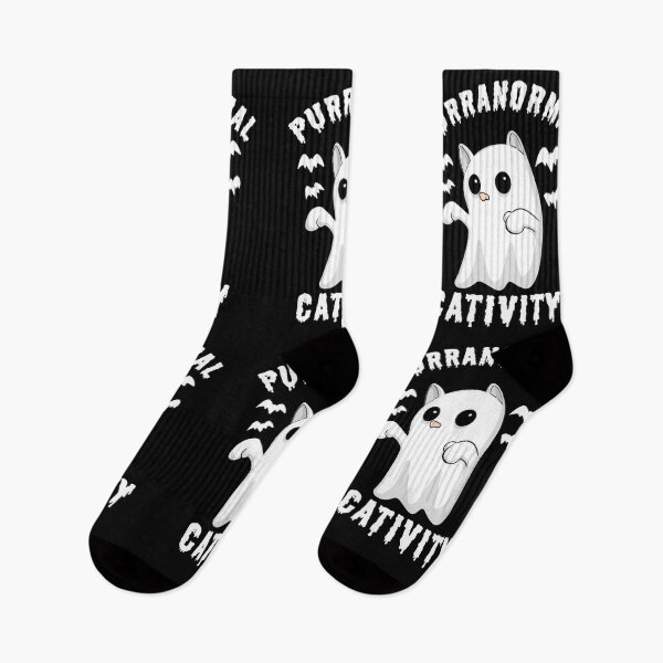 Item preview, Purranormal Cativity Funny Ghost Cat Halloween designed and sold by Dmetalx Art Apparel.