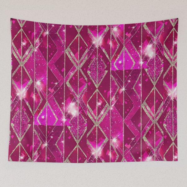 Item preview, Dazzling Bling Diamond Sparkle Hot Pink and Magenta Pattern designed and sold by ArtistaCats.