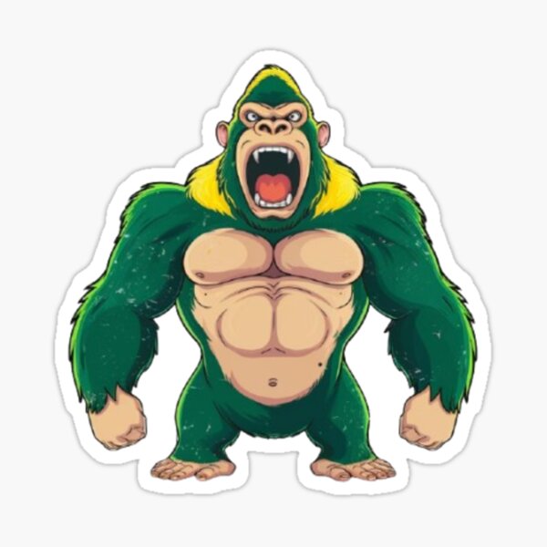 Item preview, Roaring Silverback Gorilla – Endangered Eastern Lowland Ape in Full Gorilla Roar designed and sold by DUMEJE.