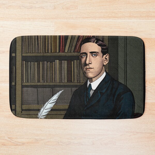 Item preview,  H.P Lovecraft vintage etching style portrait art designed and sold by Vintage Designs +.