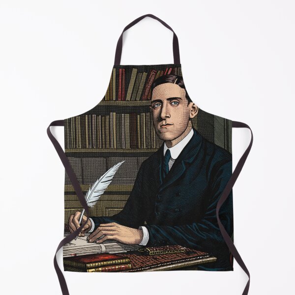 Item preview,  H.P Lovecraft vintage etching style portrait art designed and sold by Vintage Designs +.