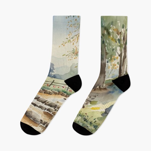Item preview,  River Meavy near Sheeps Tor2(watercolour + AI) designed and sold by artsmeow.